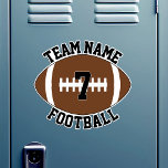 Football Team Name And Player Number Custom Sports Sticker at Zazzle