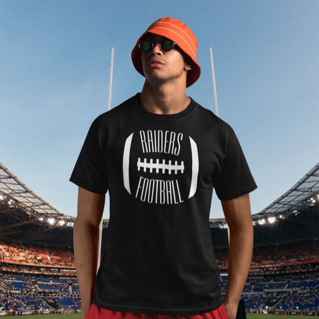 Football Team Name Player Coach Sports Custom  T-Shirt (Custom football team name t-shirt.)