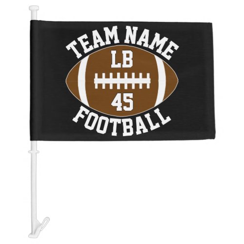 Football Team Name Player Position  Number Custom Car Flag