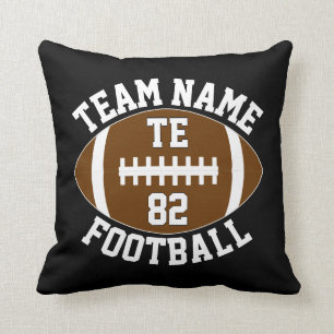 Football Team Name Player Position & Number Custom Throw Pillow