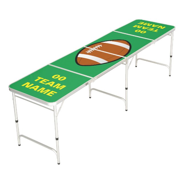 Football Team Name Regulation Size Pong Table (Angled)