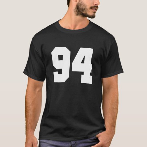 Football Team Number 94 American Rugby Team Cool  T_Shirt