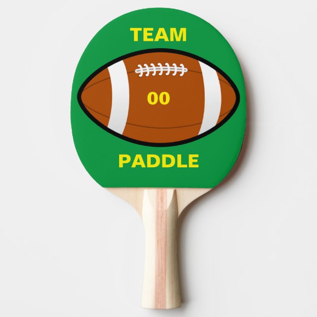 Football Team Ping Pong Paddle (Front)