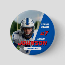 Football Team Senior Night Custom Color Sports Button
