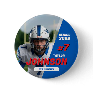 Football Team Senior Night Custom Color Sports Button