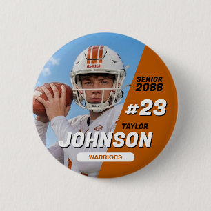 Football Team Senior Night Custom Color Sports Button