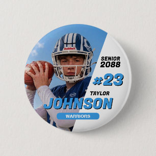 Football Team Senior Night Custom Color Sports Button