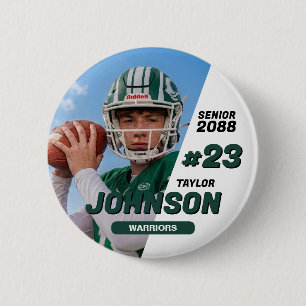 Football Team Senior Night Custom Color Sports Button