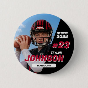 Football Team Senior Night Custom Color Sports Button