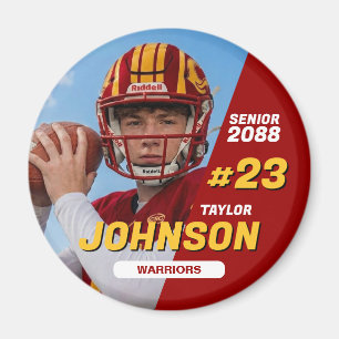 Football Team Senior Night Custom Color Sports Magnet