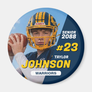 Football Team Senior Night Custom Color Sports Magnet