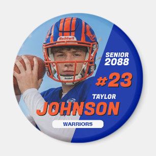 Football Team Senior Night Custom Color Sports Magnet