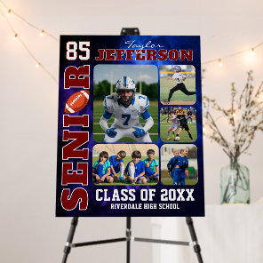 Football Team Senior Night Sports Photo Collage Foam Board