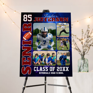 Football Team Senior Night Sports Photo Collage Foam Board
