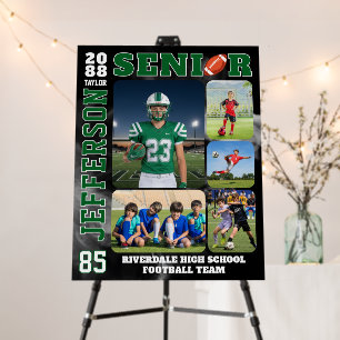 Football Team Sports Player Senior Photo Collage Foam Board