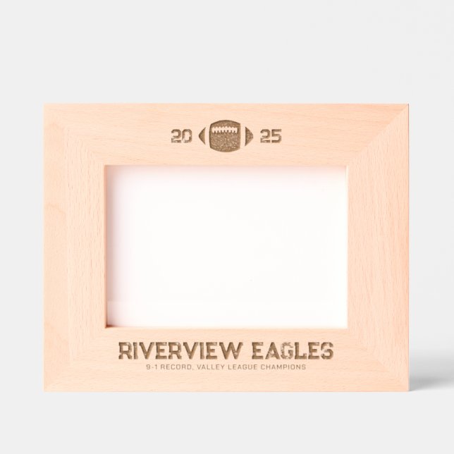 Football team sporty athletic personalized engraved frames (Front)