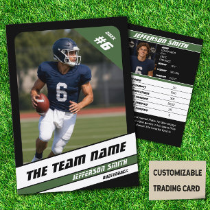 Football Team Trading Card Sport Gift Idea Green