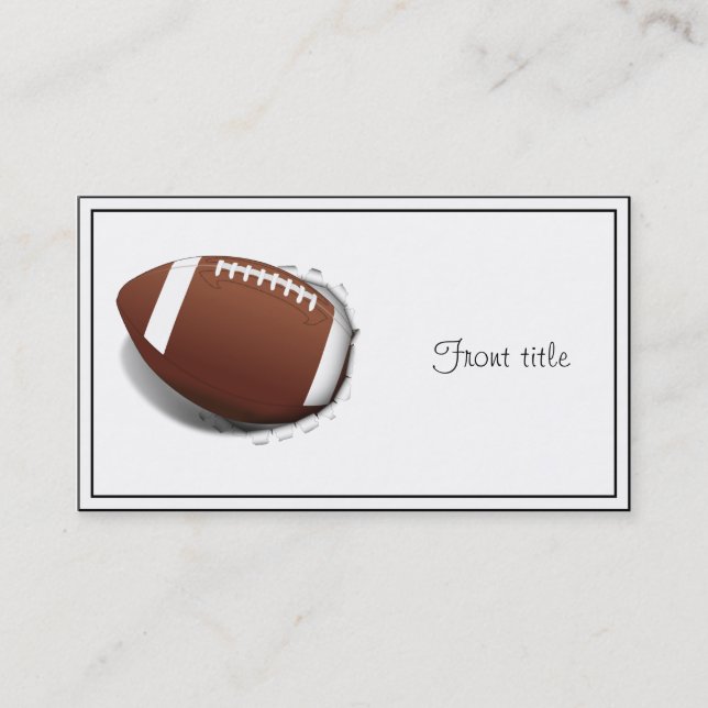 Football Tearing Out Business Card (Front)