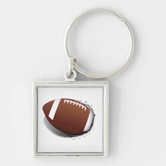 Football Tearing Out Keychain (Front)