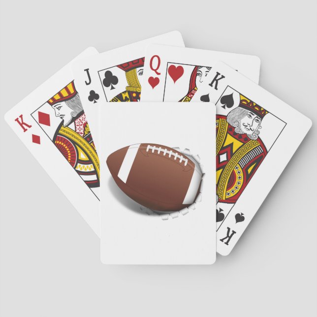 Football Tearing Out Poker Cards (Back)