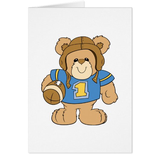 Football Teddy Bear Design Cards (Front)