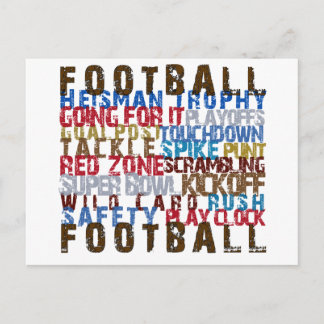 FOOTBALL TERMS POSTCARD
