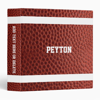 Football Texture Personalized 3 Ring Binder