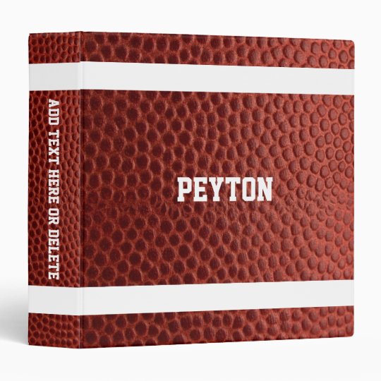 Football Texture Personalized 3 Ring Binder | Zazzle.com