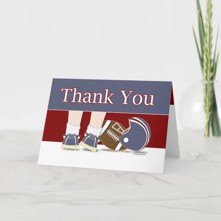 Football Thank You Card Template | Zazzle