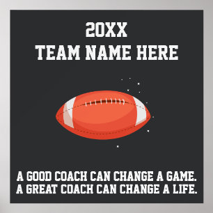 Football Thank You Coach Plaques From The Team Holder