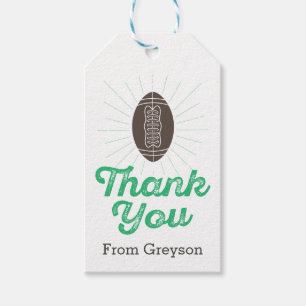 Football Thank You Tag