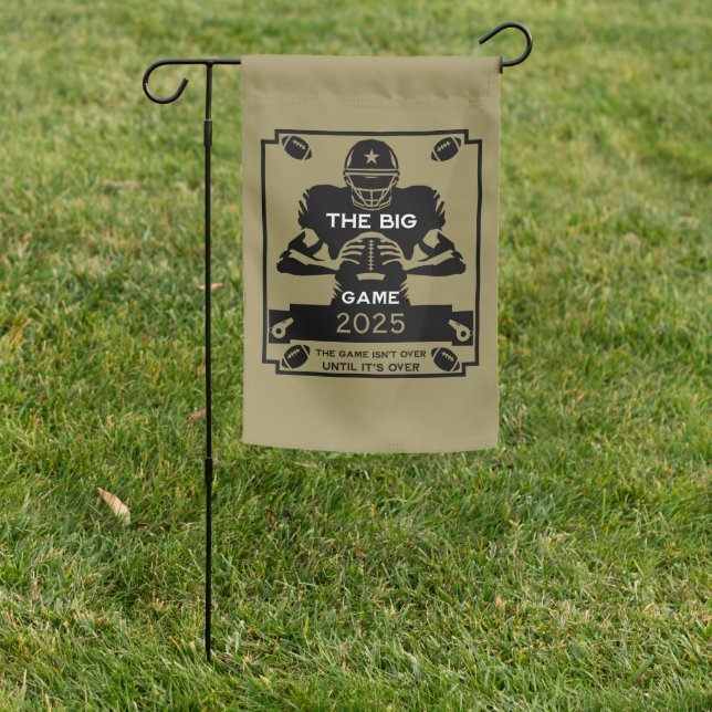 Football The Big Game TV Watch Party Garden Flag (In SItu)
