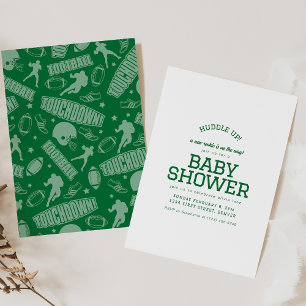 Football Theme Baby Shower Invitation Template