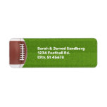 Football Theme Bar Mitzvah Label<br><div class="desc">This modern and eye-catching Bar Mitzvah address label is perfect for an event with an American football theme. The background mimics a football field. A football decorate the design for an impactful look. This theme is perfect for a young man that's into sports and American football. The design is fun,...</div>