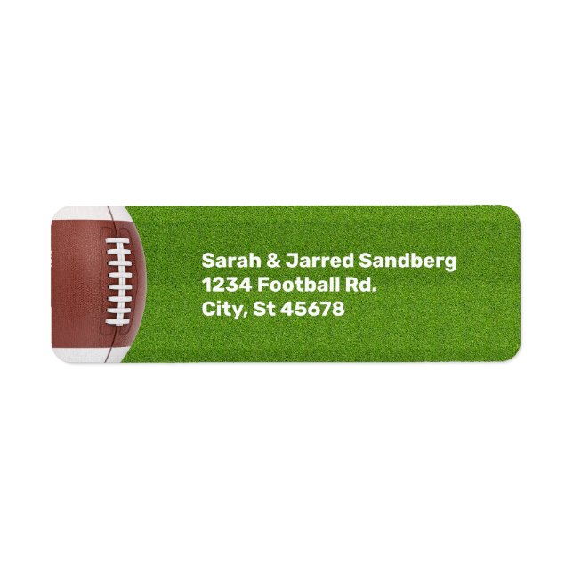 Football Theme Bar Mitzvah Label (Front)