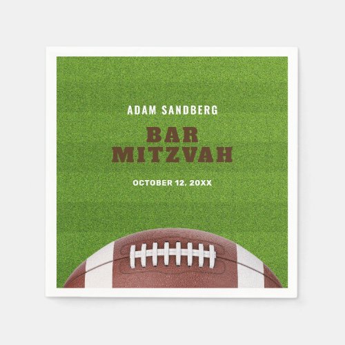 Football Theme Bar Mitzvah Napkins