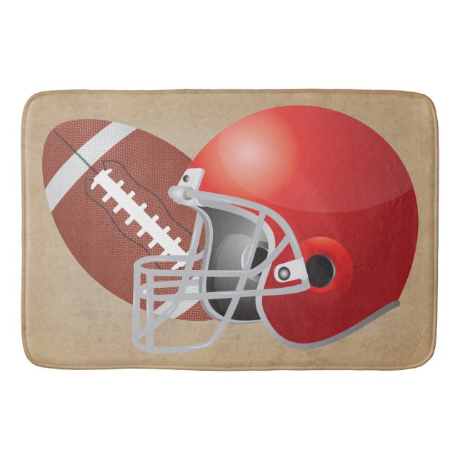 FOOTBALL THEME BATHROOM MAT (Front)