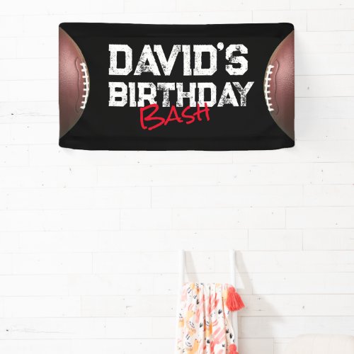 Football Theme Birthday Party Banner