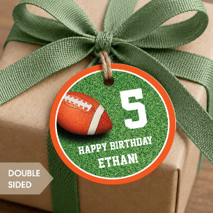 Football Theme Favor Thank you Tag