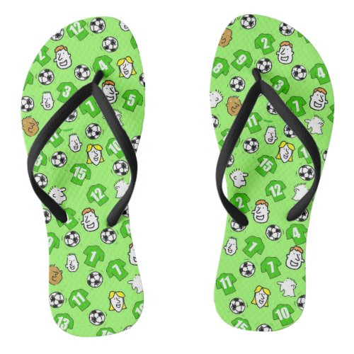 Football Theme Flip Flops in your Club Colours
