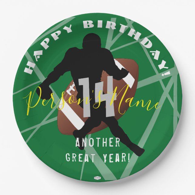 FOOTBALL Theme Paper PlateHAMbyWG Paper Plates (Front)