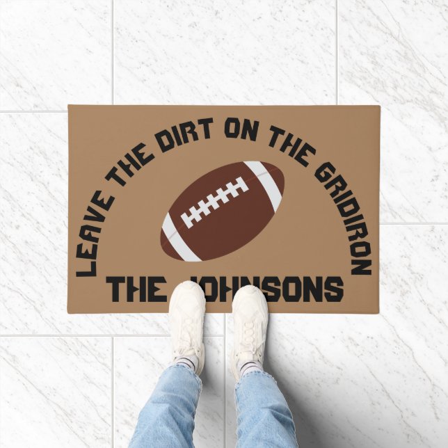 Football Theme Personalized Doormat (Indoor)