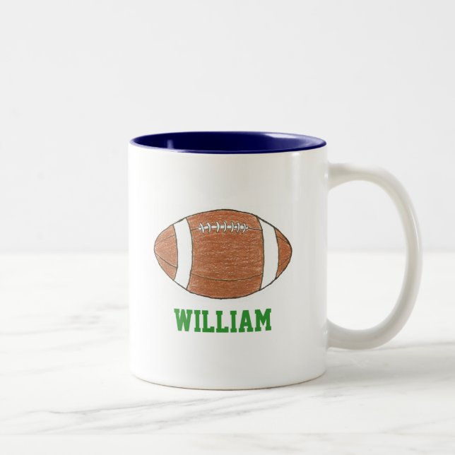 Football theme personalized mug (Right)
