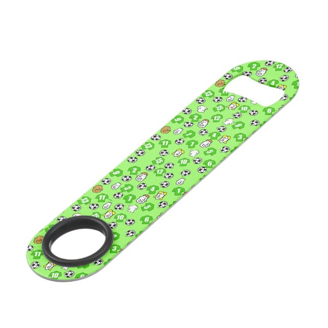 Football Theme with Green Shirts Bar Key (Front Angled)