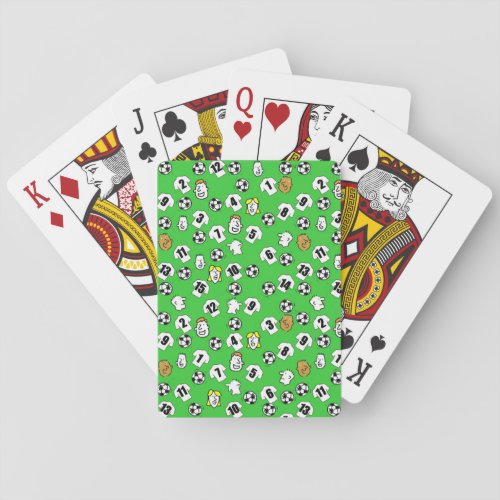 Football Theme with White Shirts Poker Cards