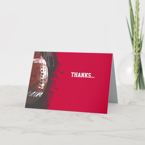 Football Themed Bar Bat Mitzvah Thank You Card