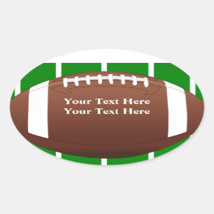 Football Themed Birthday Party Favor Label