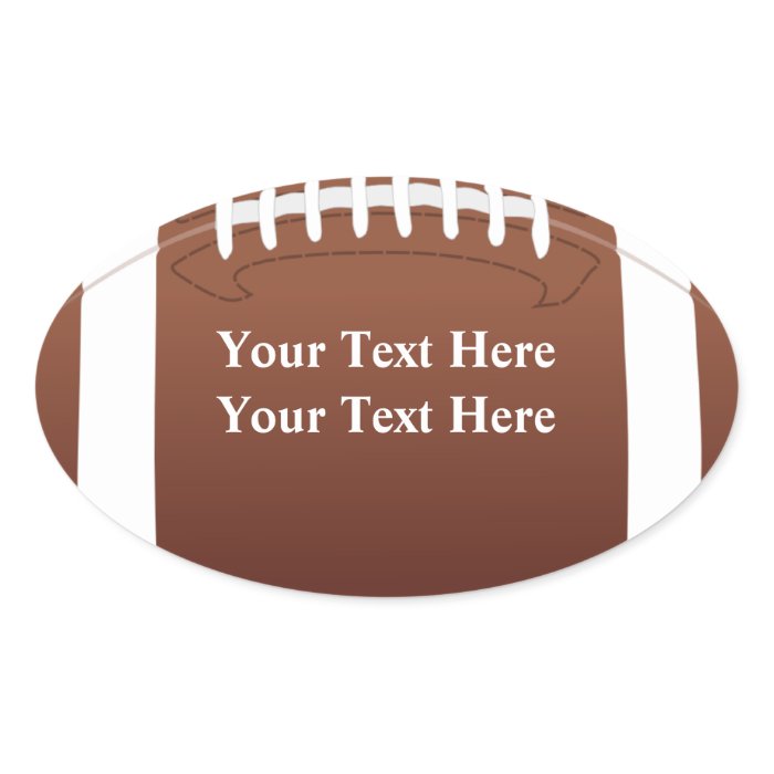 Football Themed Birthday Party Favor Label Sticker