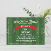 Football themed birthday party invitation (Standing Front)