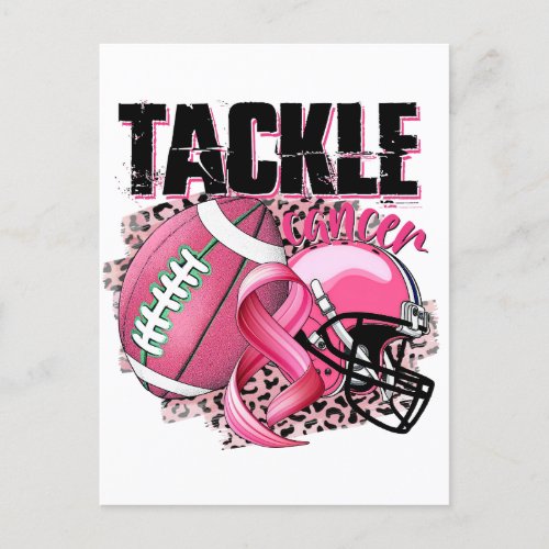Football_themed Breast Cancer Awareness Postcard